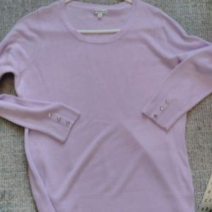 Lilac Sweater with Rhinestone accented Cuffs